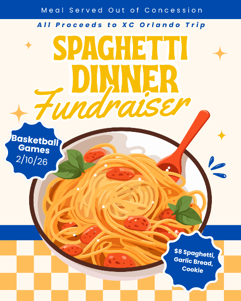 Flyer for spaghetti dinner fundraiser